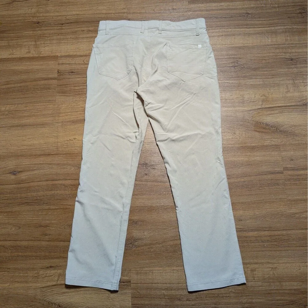 Tasc Pants Mens 30x30(32x27) Straight Fit Khaki Performance Bamboo Golf Stretch